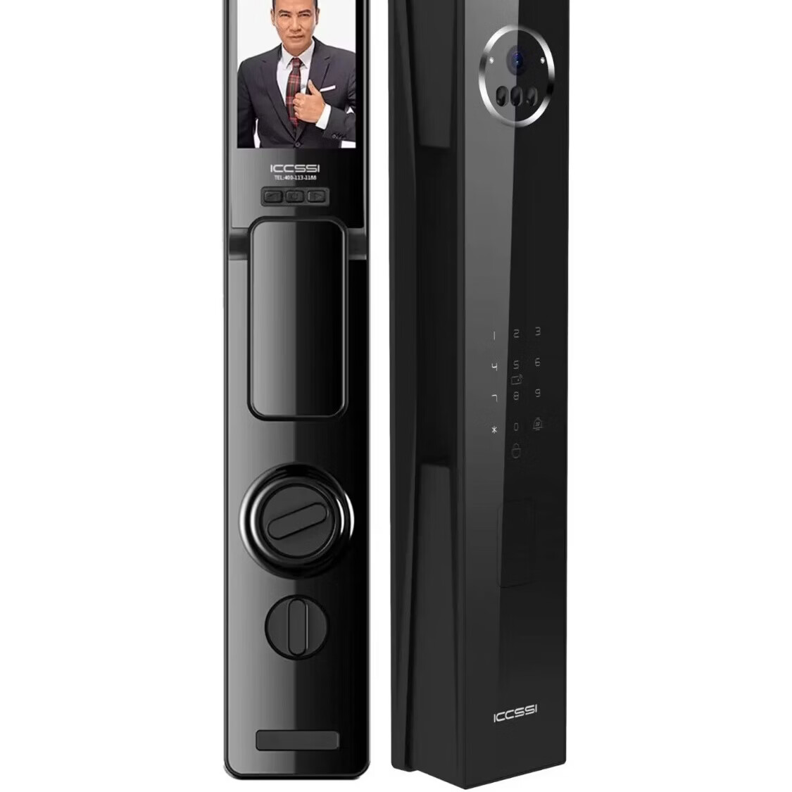 艾栖Z6Plus+米家版智能可视猫眼人脸识别门锁智能锁密码锁上门安装 艾栖Z6-Plus+米家版配电子锁体（全国师傅上门安） 联系客服定制锁体