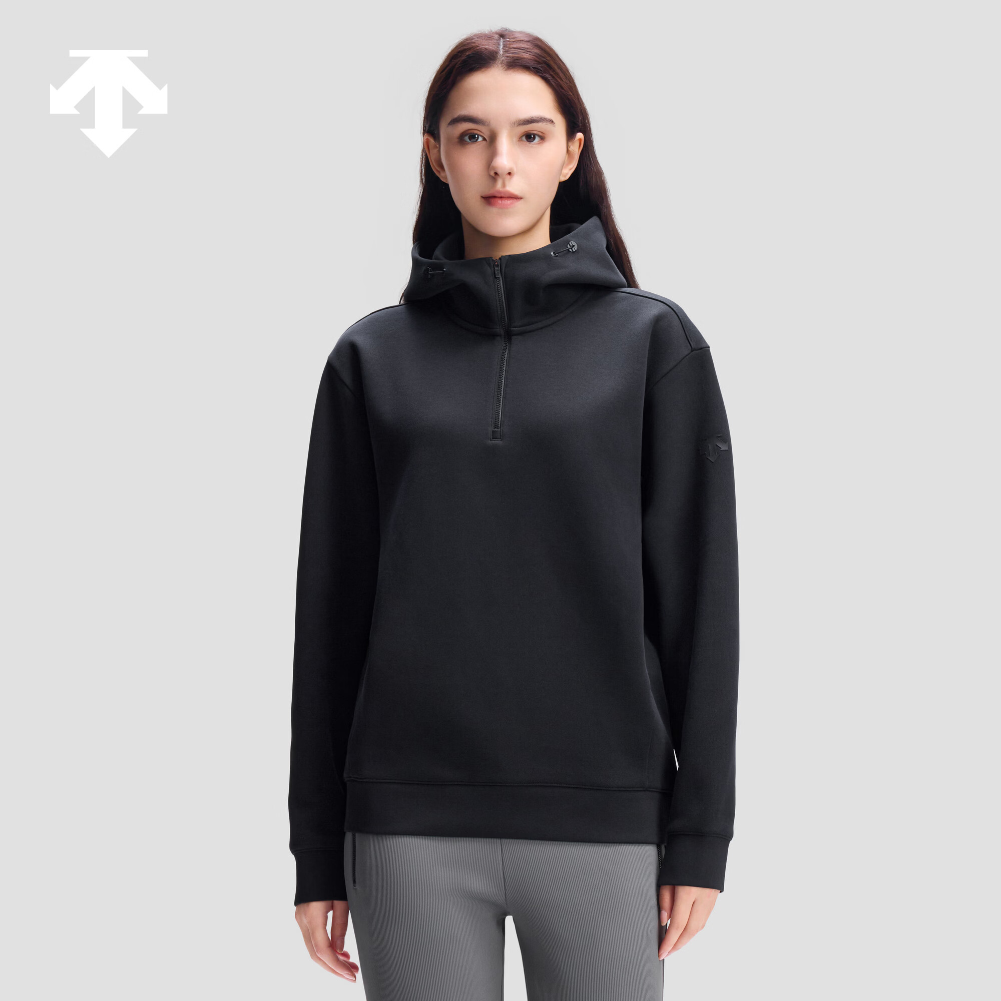 ��ɣ�أ�DESCENTE��ESSENTIALϵ����Ůͬ���׷���֯��ñ���� BK-��ɫ L (175/96A) 859Ԫ