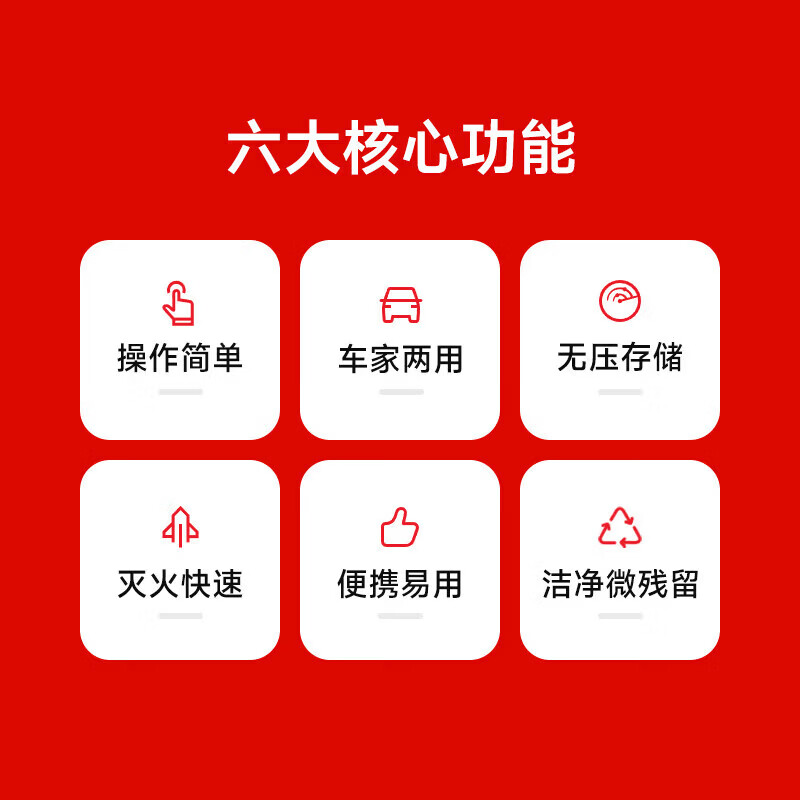 趣行气溶胶灭火器家用车载新能源比亚迪电动车摩托车0压无残留便携款 1具 气溶胶 13B灭火器【新型高效款】