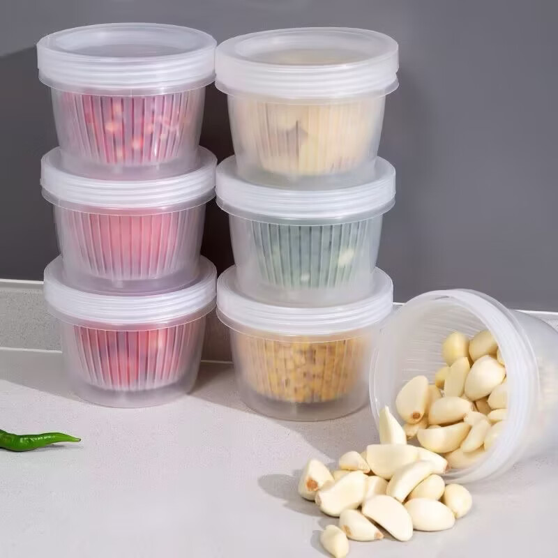 葱姜蒜收纳盒辣椒香菜保鲜盒厨房专用备菜盒冷冻冰箱香葱蒜末葱花 三个