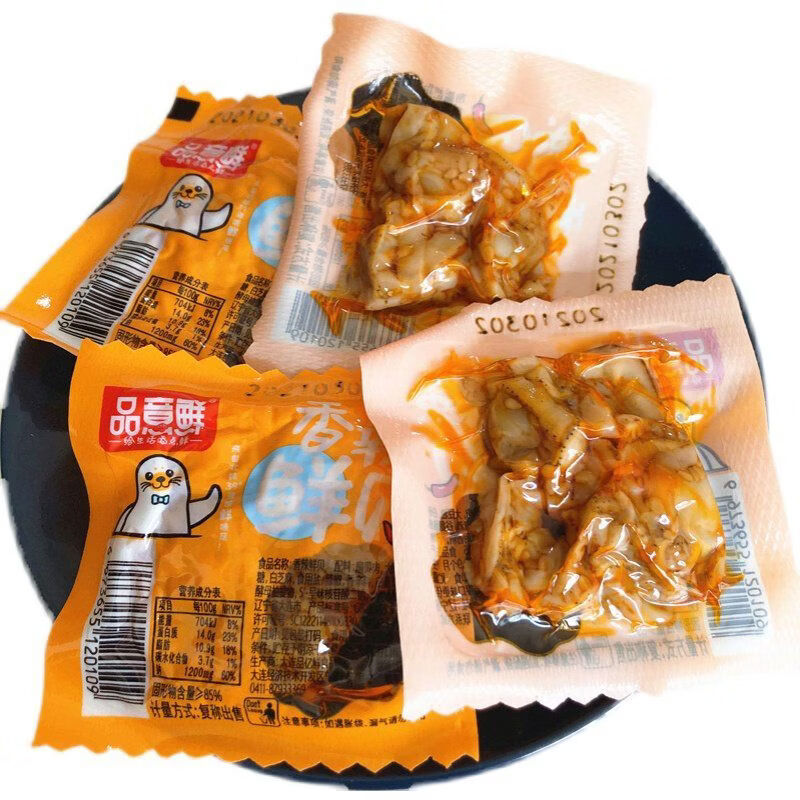 香辣鲜贝扇贝肉500g麻辣小吃熟食真空包装即食大连特产海鲜零食 500g香辣鲜贝