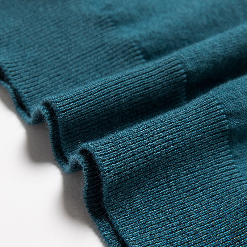 羊毛衫男秋冬新款重磅100%羊毛纯色高弹透气时尚百搭休闲毛衣男 紫酱红色 4XL