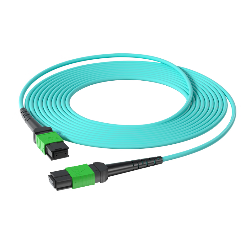 诺可信（Nokoxin）MPO-MPO光纤跳线OM3/OM4母头多模8芯12芯16芯24芯 MTP-MTP集束B极性LSZH进口纱100G/200G/400G  MPO/APC-MPO/APC多模16芯 OM3 50米