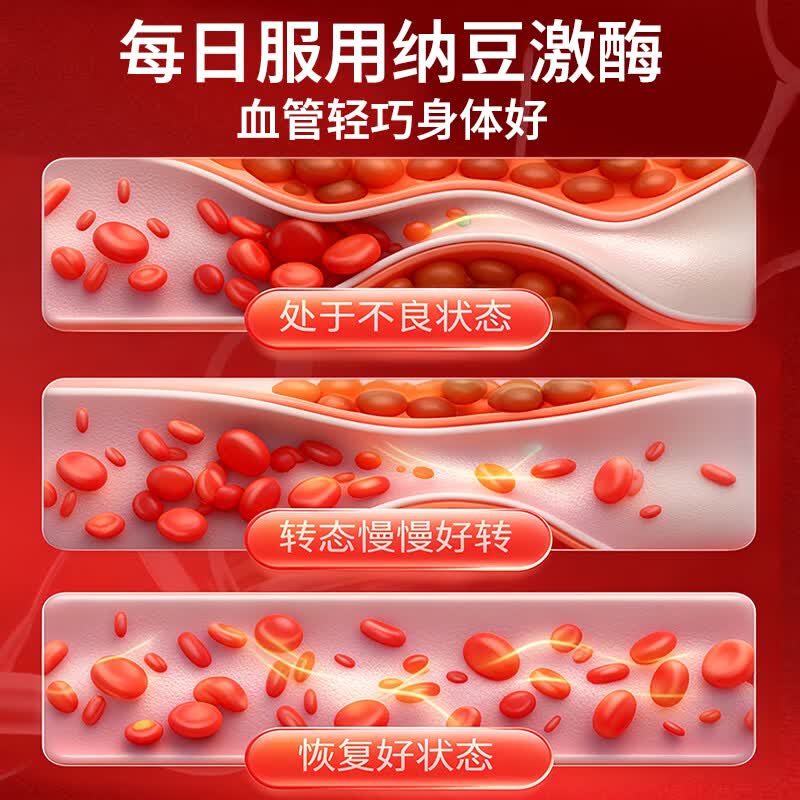Mrudee原装进口无糖降血脂血压 纳豆激酶巩固指标正常 60粒*3瓶