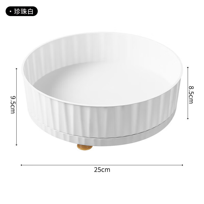 洋臣厨房可旋转调料置物架多功能360度调味酱油醋收纳架子轻奢水果盘 大号可旋转【墨绿色1个】
