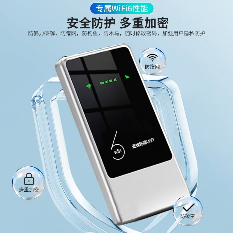 乔锐斯随身wifi无线2026款全国通用5ghz无限流量充电宝二合一官方正品免插卡三网通用无月租可移动wifi 【旗舰推荐】1500G高速流量/WIFI6八核芯片