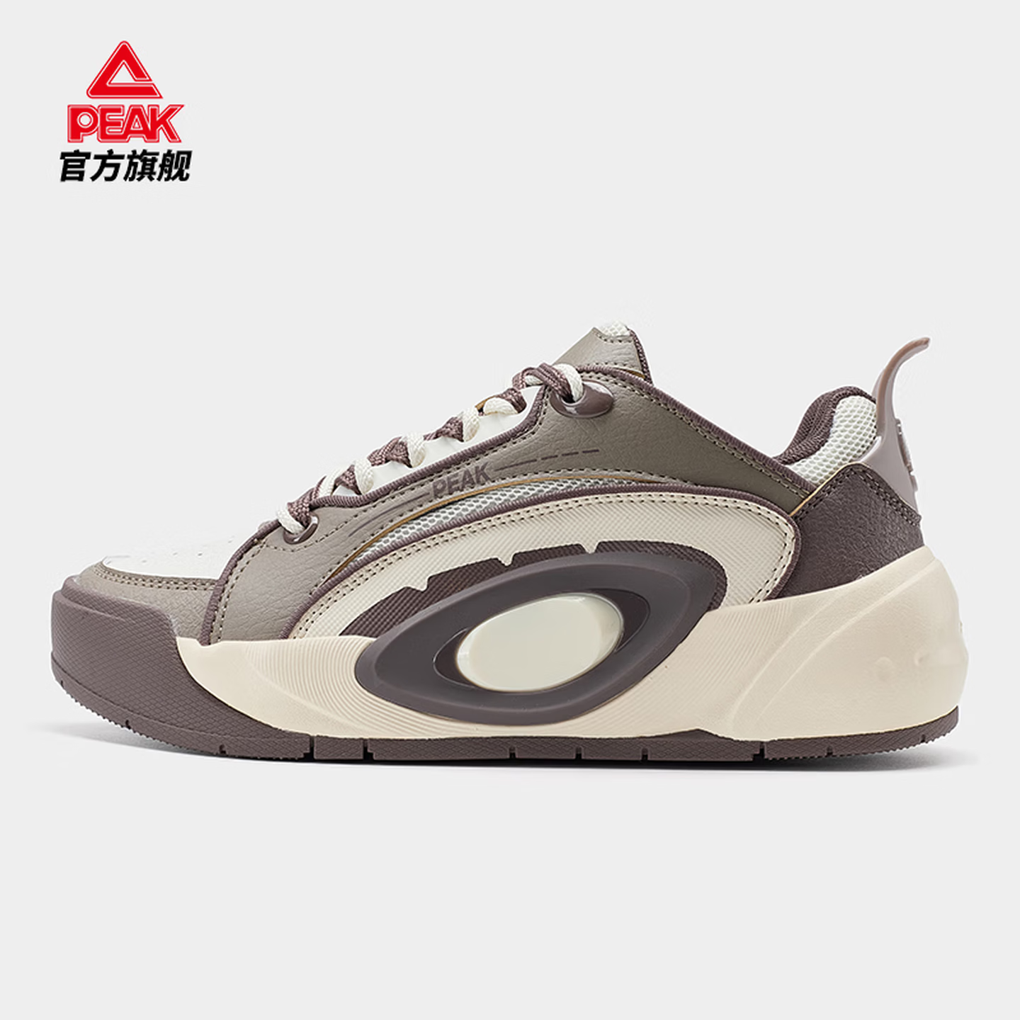 匹克PEAK态极凌跃3.0运动鞋女款秋冬季时尚保暖厚底通勤百搭休闲板鞋 黑色/帆布白色 40