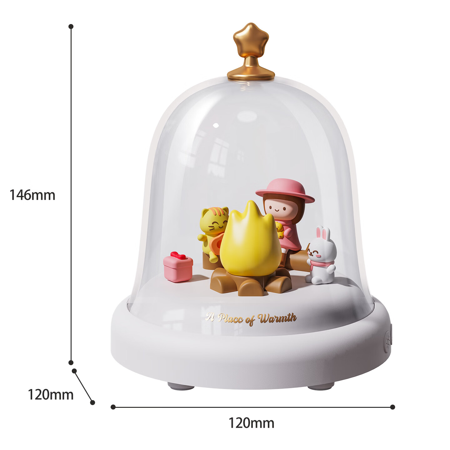 喜太郎旋转木马音乐盒八音盒蓝牙音响小夜灯摆件新年礼物情人节生日女孩 【可爱女孩-音箱款】可连蓝牙音响+呼吸光+无极调光