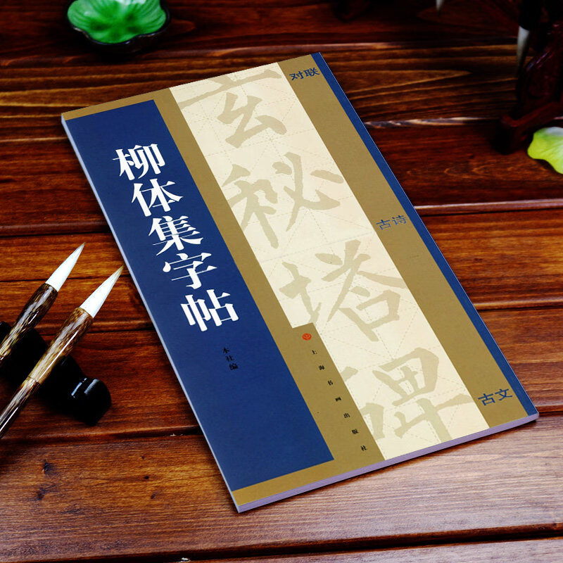 周虎臣毛筆書法初學者練字帖 柳體歐體行書楷書練字本 王羲之臨摹字帖 素雅風格毛筆練字帖 名家精選書法 柳體集字怗
