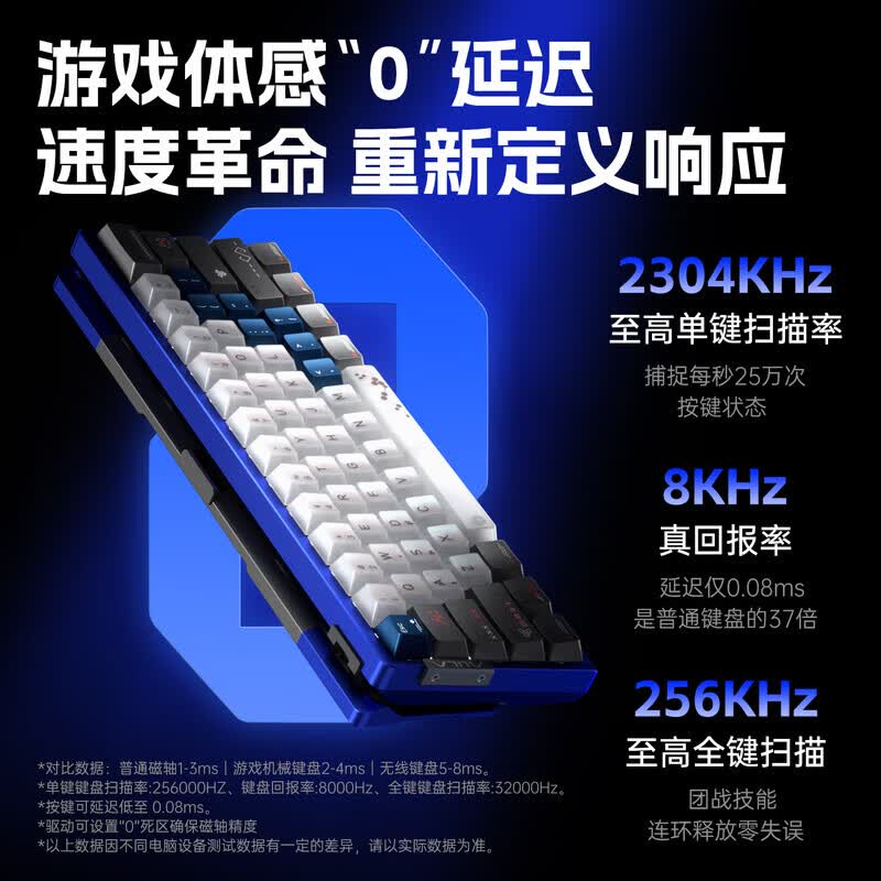 狼蛛（AULA）AG60pro铝坨坨磁轴键盘 RT电竞游戏专用客制化有线8K回报率 铝合金机械键盘60键RGB音乐律动  AG60Pro白雾透暖银[双灯位]星界磁轴