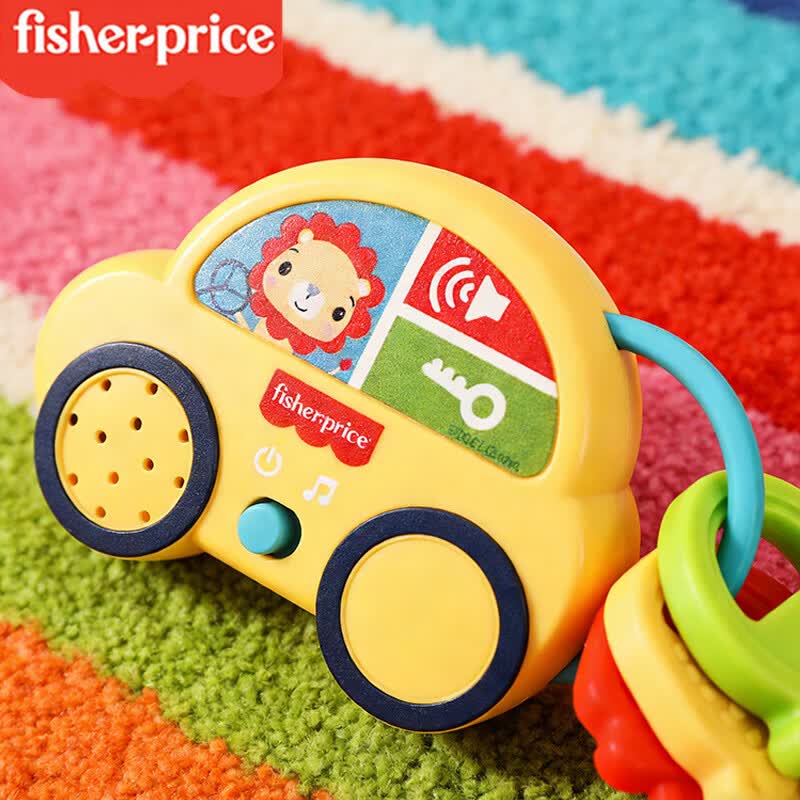 费雪（Fisher-Price）儿童音乐手机宝宝早教益智仿真模型玩具哄睡音乐汽车牙胶 汽车款