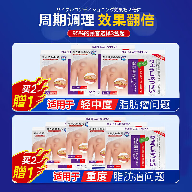 云南本草脂肪康脂肪瘤专用膏药去除神器消除硬块鼓包脂肪消散膏皮下囊肿 3盒贴+3盒膏【一次性冶裉】 陈九玄脂肪瘤膏皮下多发性鼓包