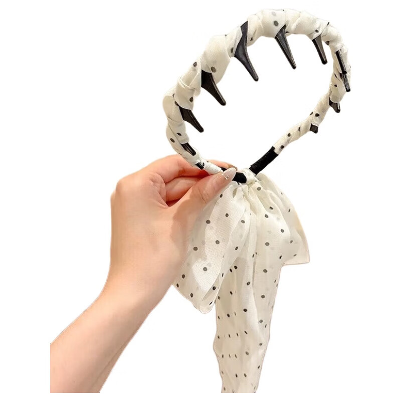 【甄选厂家】高级感田园风复古齿梳发箍儿童外戴日常编发飘带头箍 03【绿色碎花】