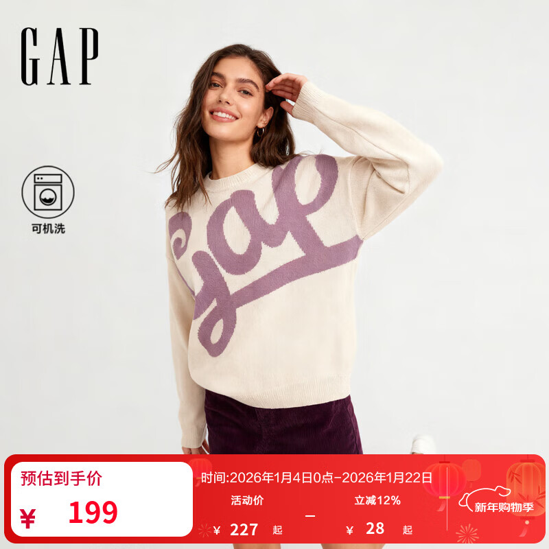 ��豣�GAP����Ůװ2025�＾�¿��ỨlogoԲ����֯�������ڴ�����792255 ��ɫ L (175/96A) ���޳��� 140Ԫ