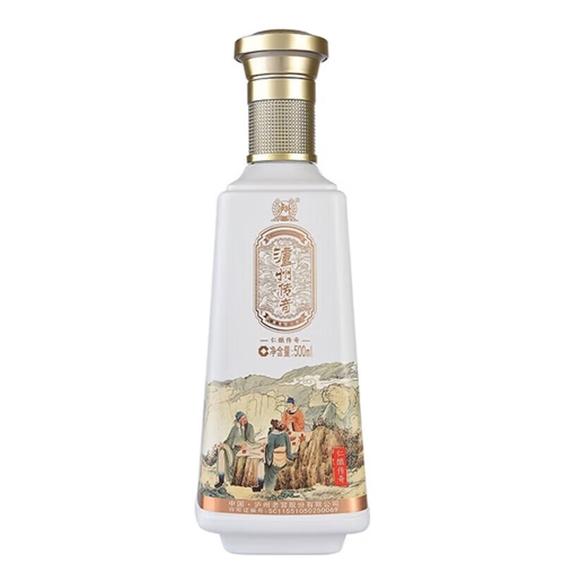 泸州老窖52度 浓香型白酒 年货好礼 送礼白酒礼盒 52度 500mL 2瓶 泸州仁酿传奇礼盒