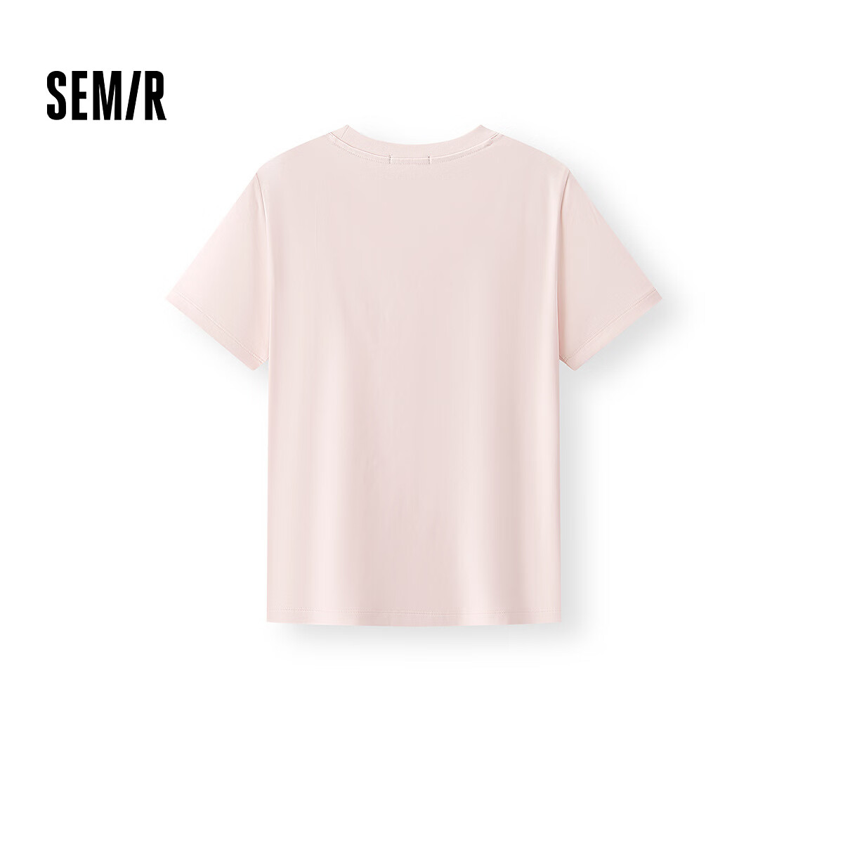 森马(Semir)短袖T恤女夏季小狗刺绣纯棉宽松衣服图案可爱休闲女生套头衫 粉红A61352 M