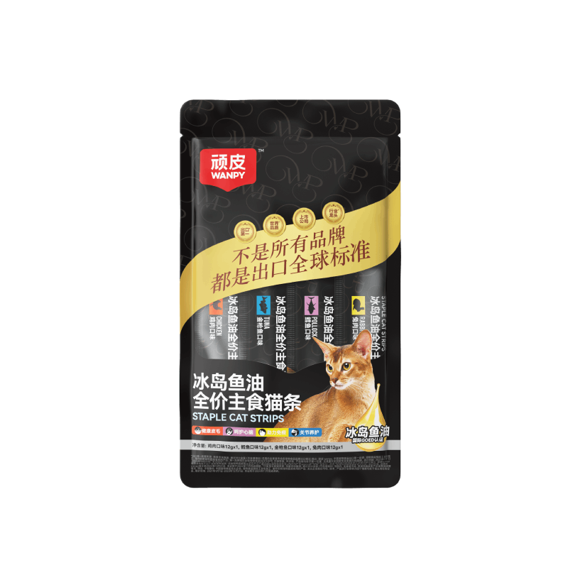 顽皮鱼油全价主食猫条猫湿粮试吃装随机口味*2袋