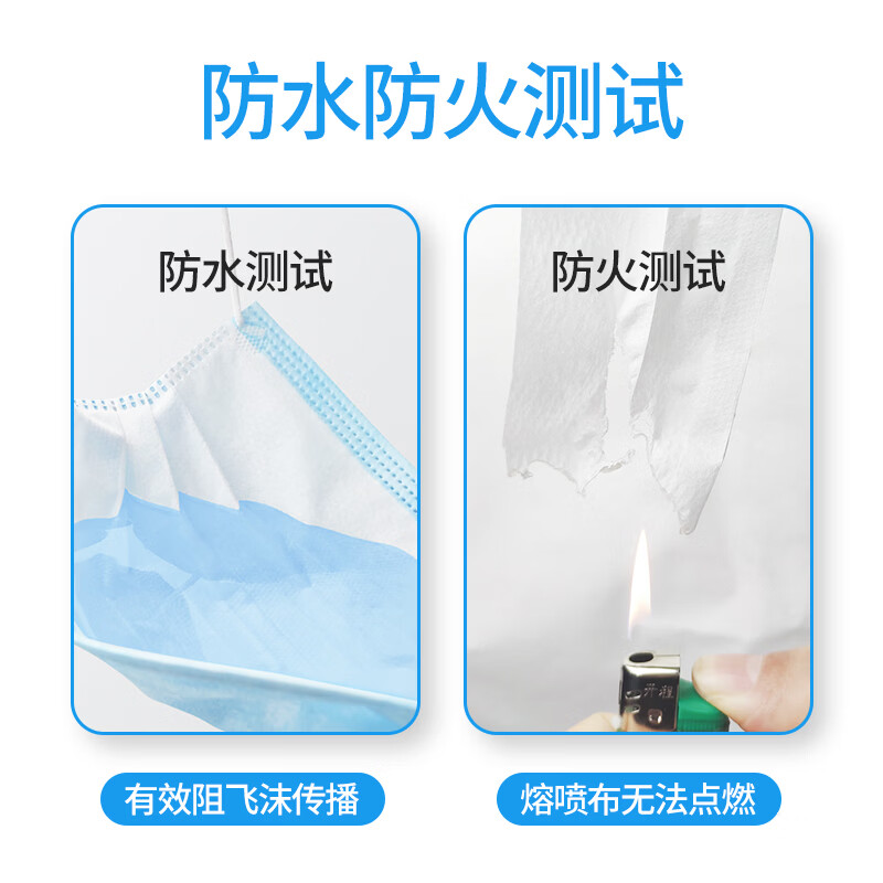 美仕康一次性医用外科口罩 灭菌级口罩医用独立包装一只一袋  无菌独立包装100只