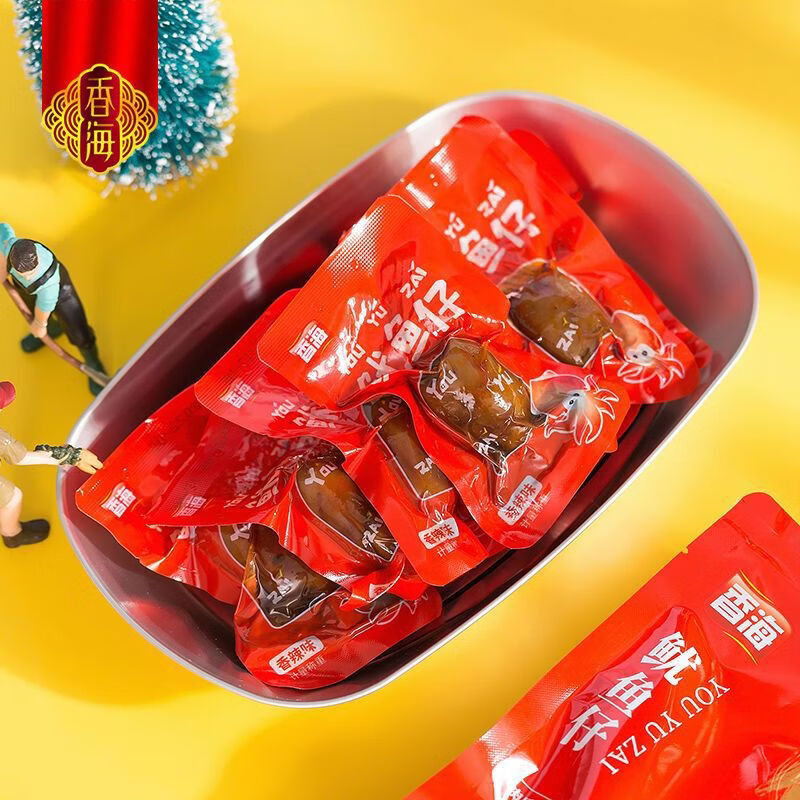 香海新品鱿鱼仔120g袋装香辣小鱿鱼须整只即食海味零食小吃海鲜批发 尝鲜装120g香辣味