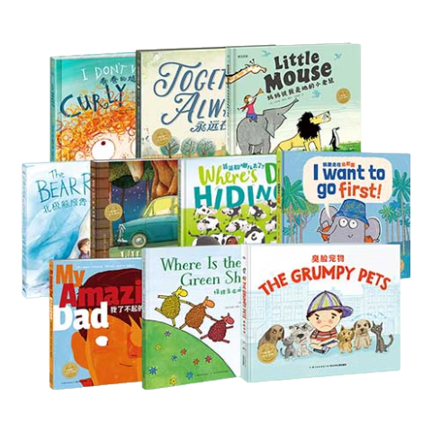 點(diǎn)讀版 國際大獎(jiǎng)雙語繪本平裝套裝全10冊 熊在哪兒我了不起的老爸海豚繪本花園經(jīng)典啟蒙大獎(jiǎng)兒童英語繪本3-6歲幼兒園故事書 支持老版小猴皮皮小雞球球豚小蒙點(diǎn)讀筆需另外購 [3-6歲]