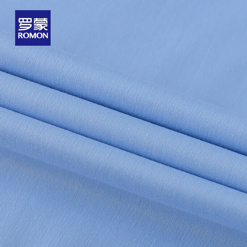 罗蒙保暖衬衫男2025秋季新款中青年商务休闲加绒加厚长袖男士衬衣 蓝色 42