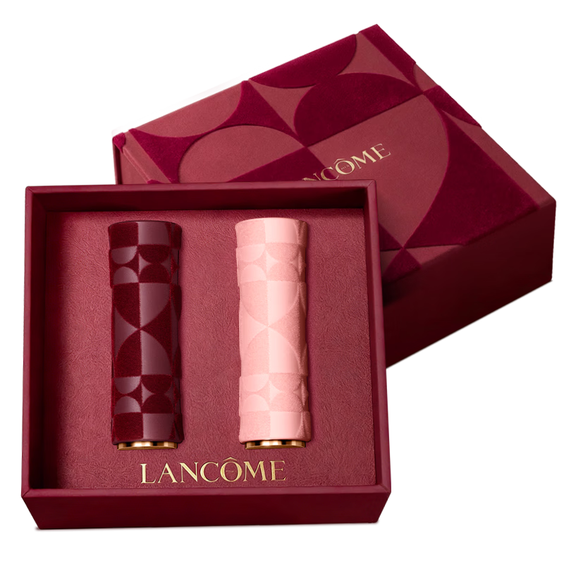 兰蔻限定口红双支装#375+#296雾面唇膏显气色化妆礼盒送女友生日礼物