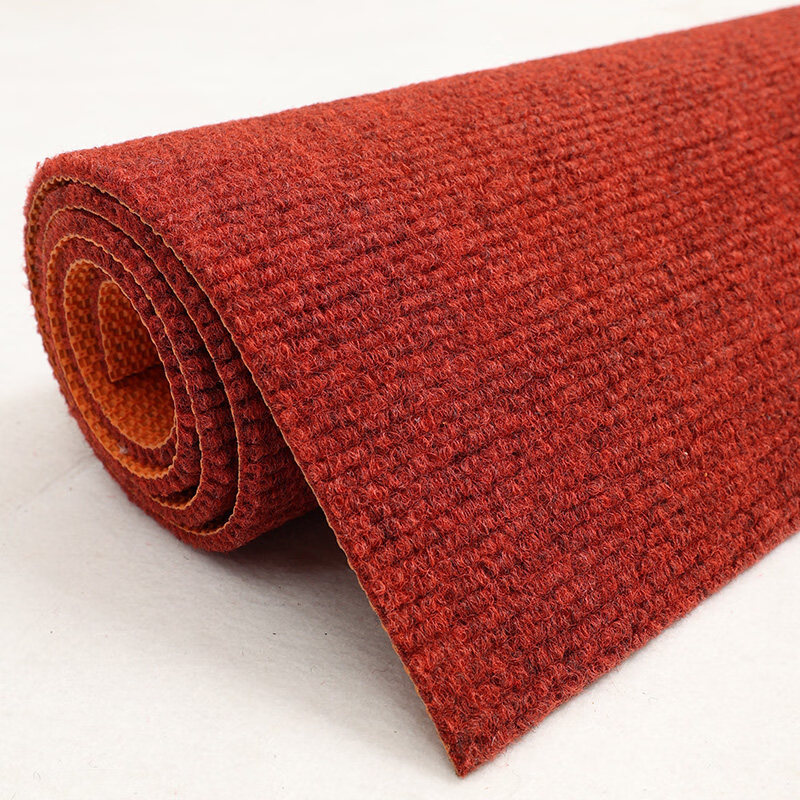 布迪思入户门地垫门口玄关厨房卫生间防滑耐脏蹭土蹭灰垫 单条纹-酒红色【7mm】 定制尺寸联系客服