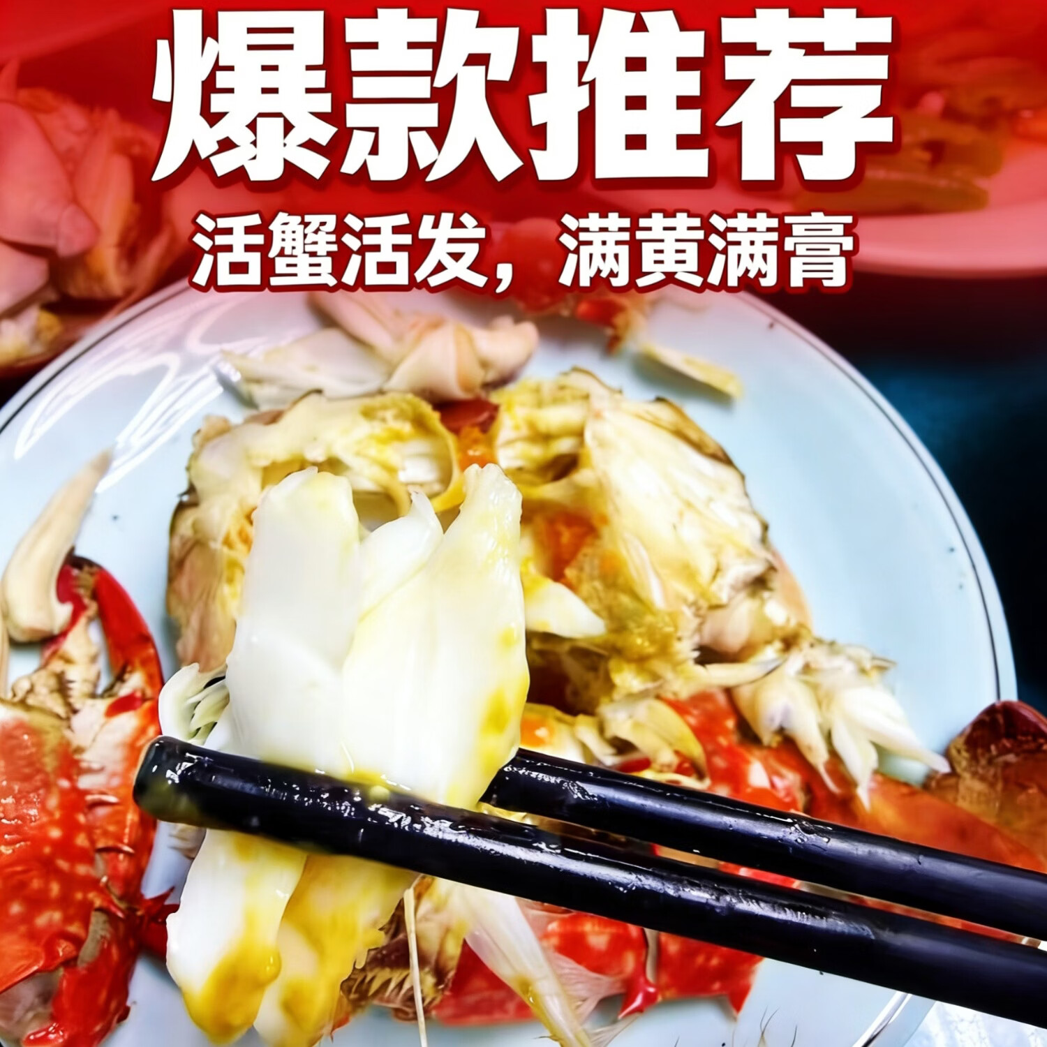 莱州梭子蟹鲜活新鲜飞蟹 海鲜大礼包年货礼盒 海鲜礼盒 海鲜鲜活 梭子蟹鲜活母满黄 每只9两-1斤 8只装