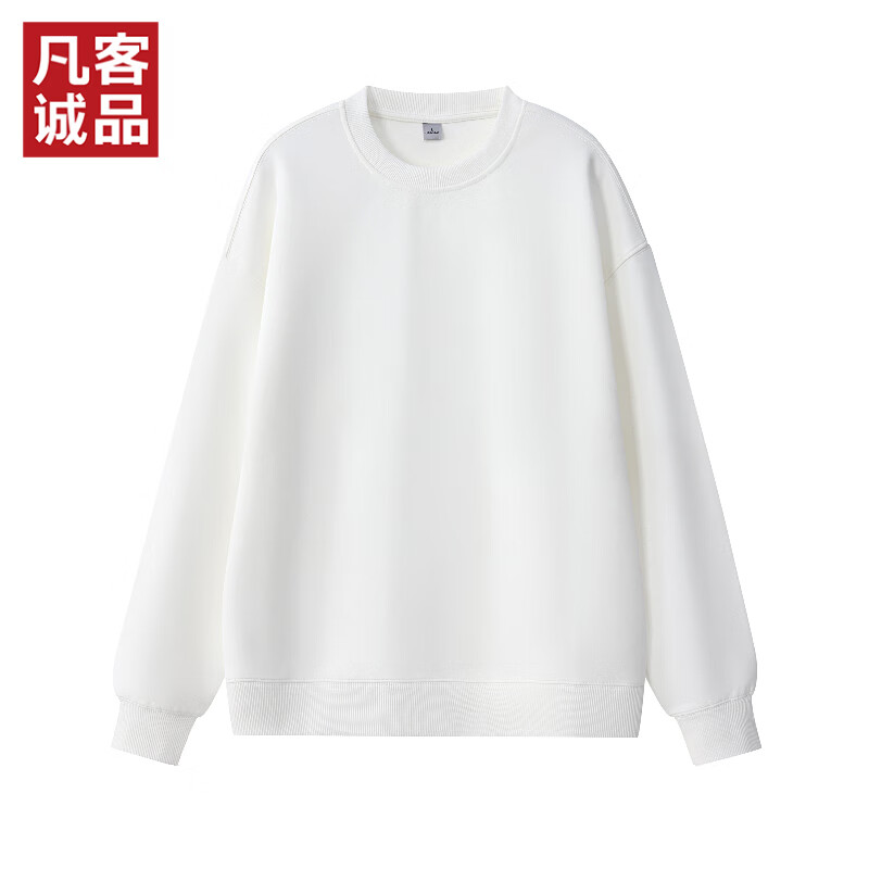 凡客诚品（VANCL）凡客液氨五明治空气层圆领卫衣休闲长袖 简约白 XL