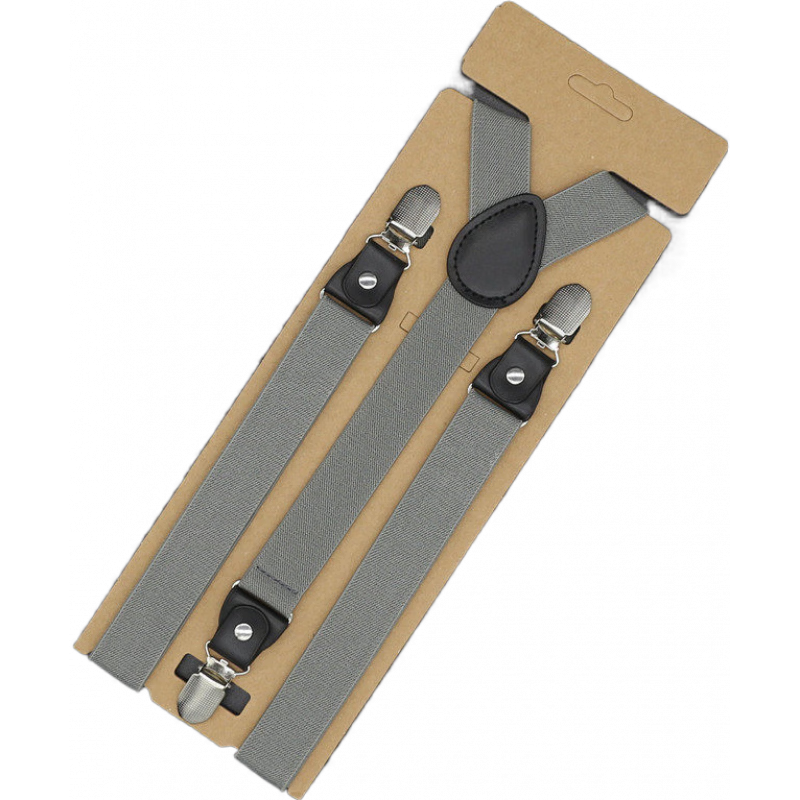 JOYBOKER男士伴郎西褲抱嬰袋老人褲子松緊抱嬰袋夾男女式成人吊帶防滑吊褲 深灰色