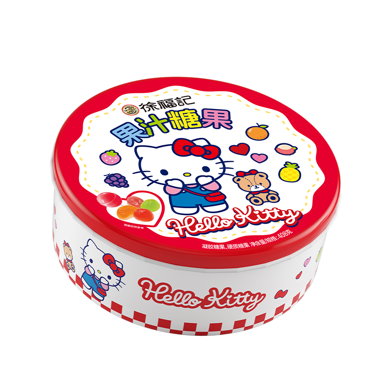 徐福记HelloKitty糖果礼盒408g 三丽鸥正版授权 休闲零食生日礼物毕业礼