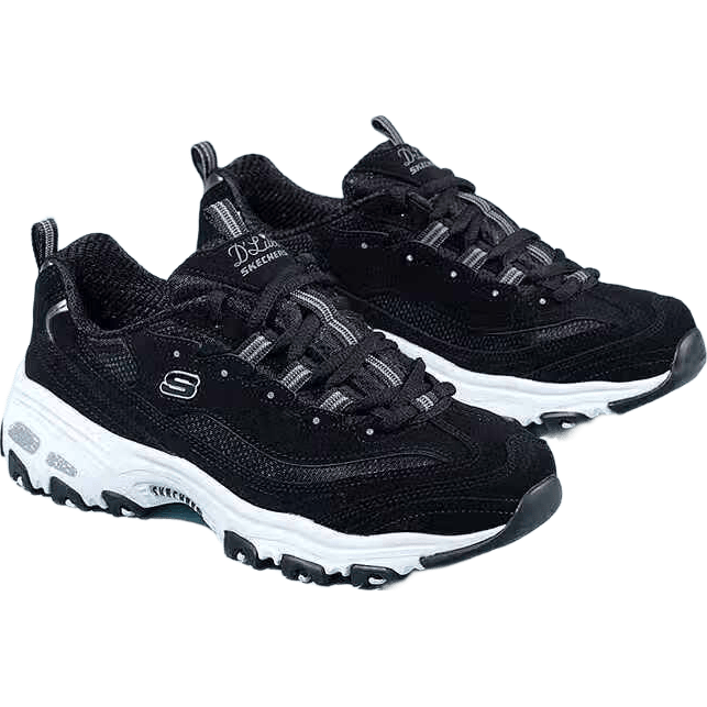 斯凯奇（Skechers）女鞋复古熊猫鞋女子舒适时尚厚底显高休闲鞋运动鞋 11930/BLK 36