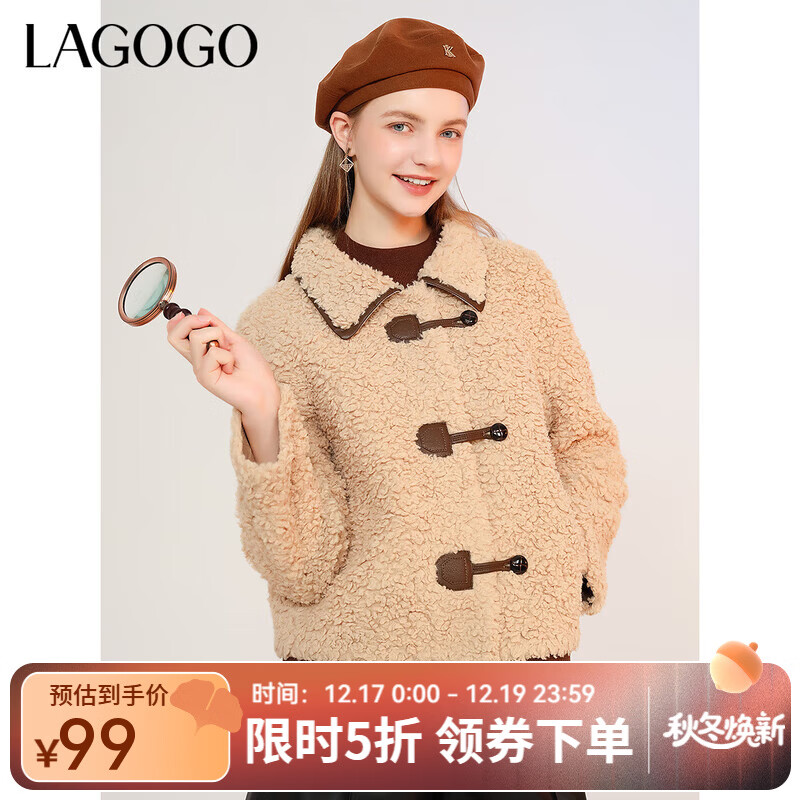 LAGOGO��������ë�̿�����Ů���ȹȶ����¿ů��ŴС�������� ��ɫ(S1) S 155/36 114Ԫ
