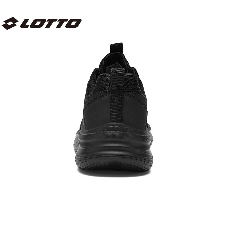乐途（LOTTO）跑步鞋男女同款运动鞋防滑耐磨减震透气春秋户外休闲鞋 黑色【1178】 42