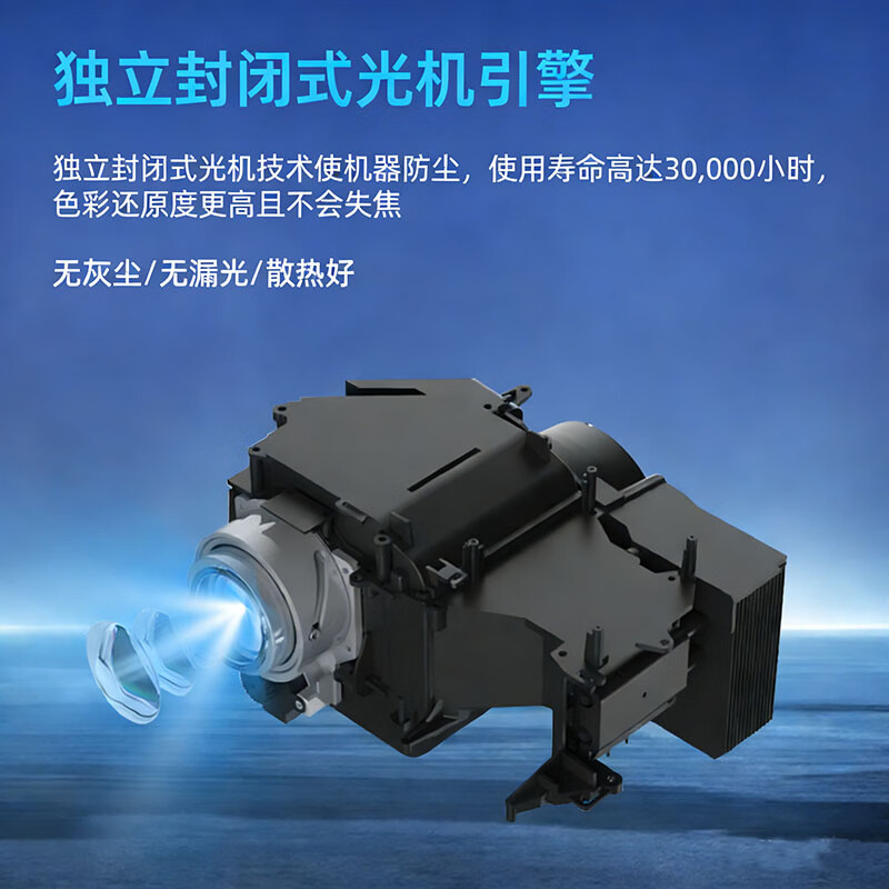 CAIMEIELE智能高清投影仪CM-S18自动对焦无极缩放1080P高清手机无线同屏语音交互 支持4K播放 支持上电开机