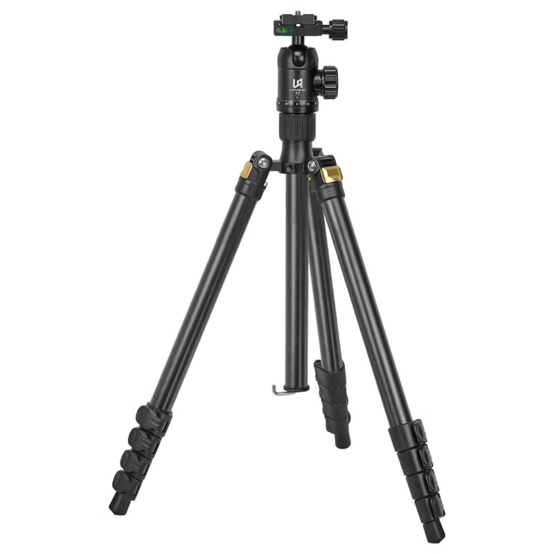 缔峰TR525A铝合金单反相机直播三脚架单反专业摄影便携微单拍照支撑架视频直播手机拍摄三角架球型云台 [带中轴款]5节TR-525B三脚架套装