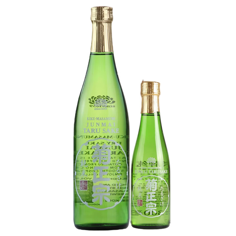 菊正宗【自饮装】日本原装进口纯米清酒（效期短介意勿拍） 菊正宗大瓶1+小瓶1