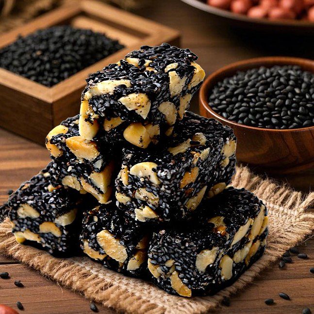 黄老五非遗黑芝麻酥超55果 超550g黑芝麻酥  分3袋装 黄老五