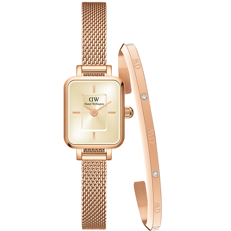 丹尼爾惠靈頓（DanielWellington）DW女士手表復古小方糖+首飾閃耀星辰手鐲禮盒新年送女友651+531