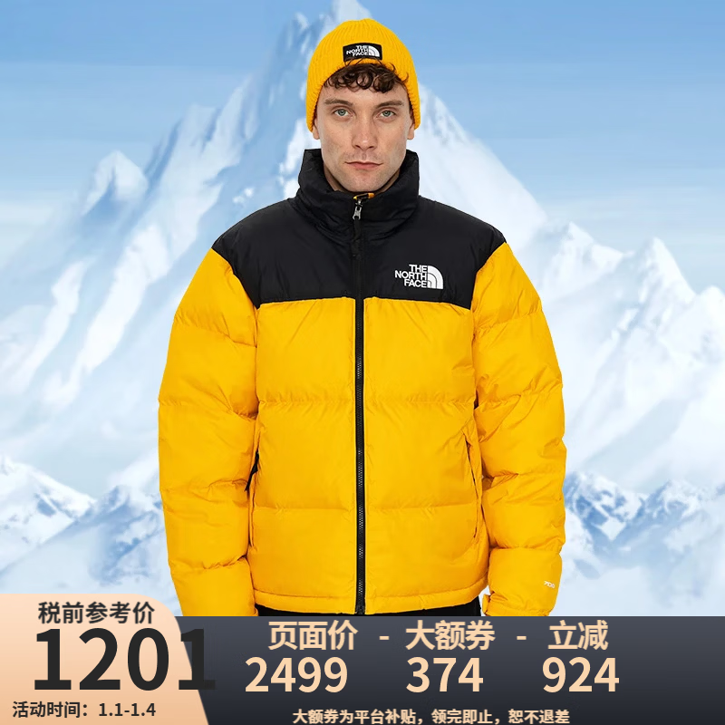 北面【断码清货JD物流】TNF北面美版1996羽绒服女款700蓬 NF0A3C8D男款-GO8-星耀金 L