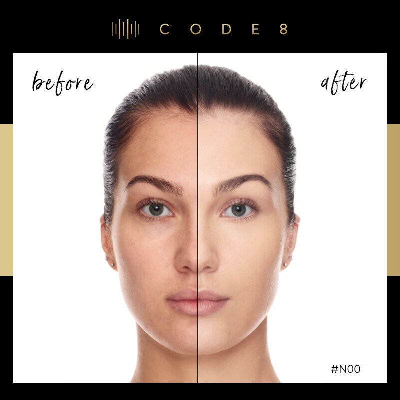 万宁(mannings)CODE8粉霜黑丝缎有色面霜轻薄自然粉底液防晒隔离素颜霜护肤品 N00 白皙透亮 30ml