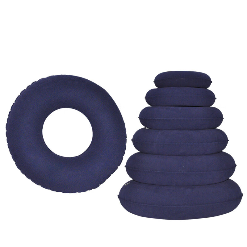 贝康伟褥疮垫圈老人防压疮尾骨充气圆形坐垫家用防屁股臀部卧床护理气垫 6个一套装送大号打气筒