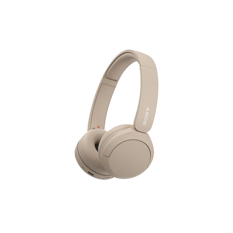 索尼（SONY）WH-CH520 舒适高效无线头戴式蓝牙耳机 舒适佩戴 音乐耳机 米色 WH-CH520