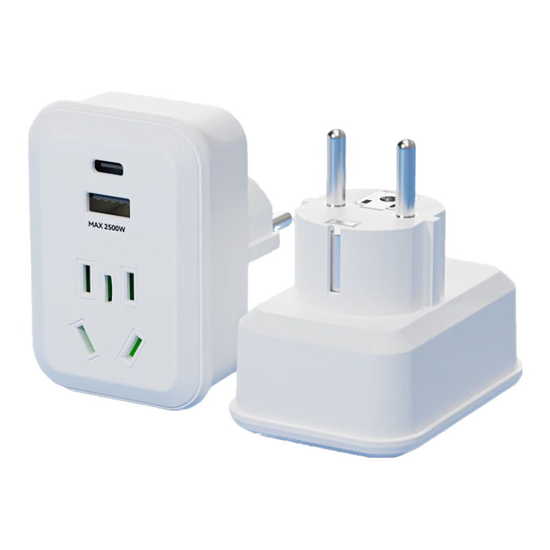 英特曼(Etman)韓國(guó)電源轉(zhuǎn)換插頭USB通用歐標(biāo)德標(biāo)適配多國(guó)旅行 【歐標(biāo)】Type-C+USB