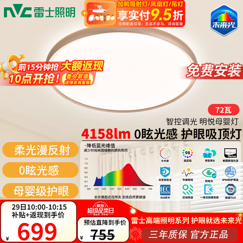 ��ʿ��NVC��δ����ĸӤ������������ȫ���׻��۱������ҵƾ�����ĸӤ�� 72W 20�O������ 4158lm ĸӤ������Բ�� 755.06Ԫ(������)