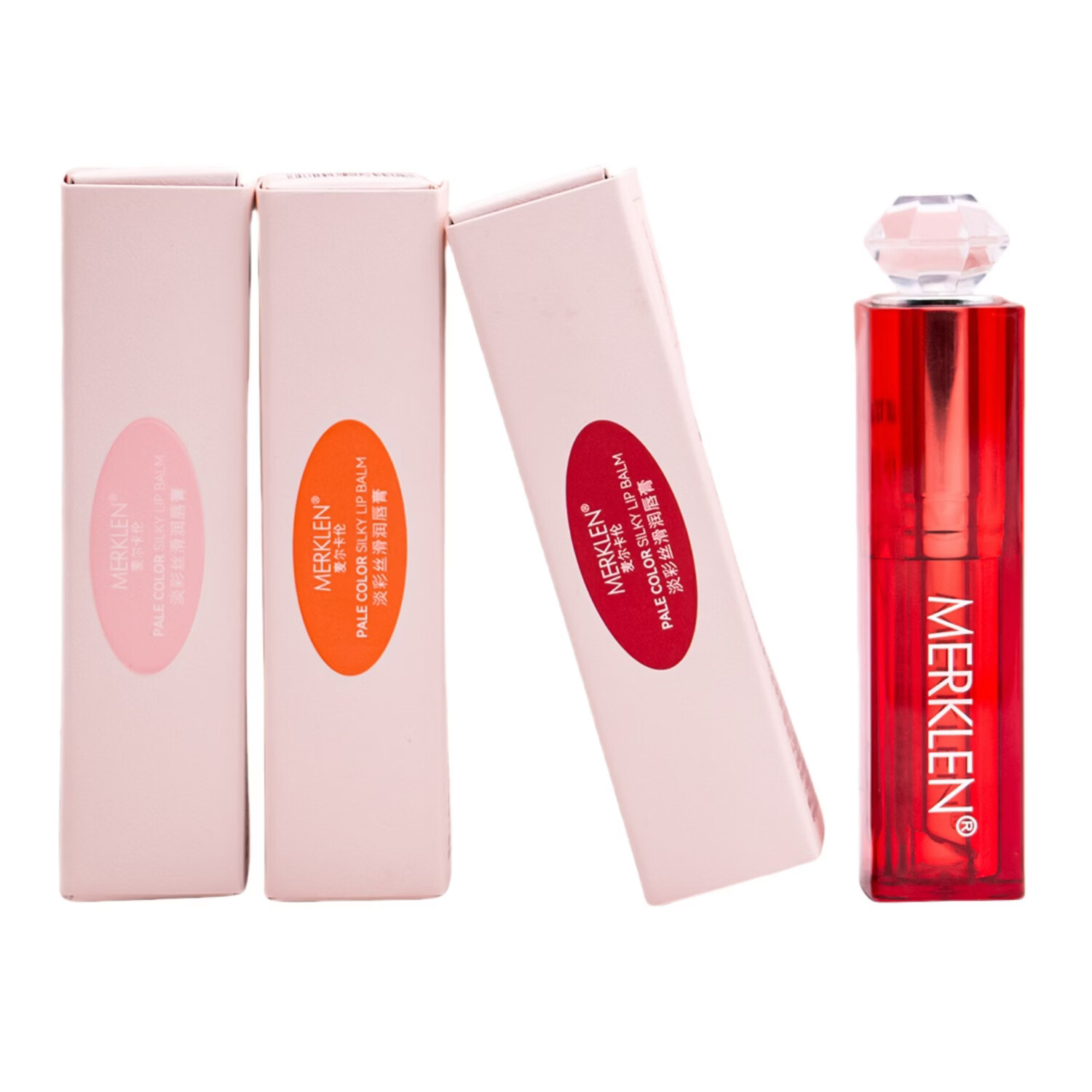 MERKLEN淡彩丝滑润唇膏保湿滋润补水淡化唇纹打底温感变色口红唇彩 M03胡萝卜素