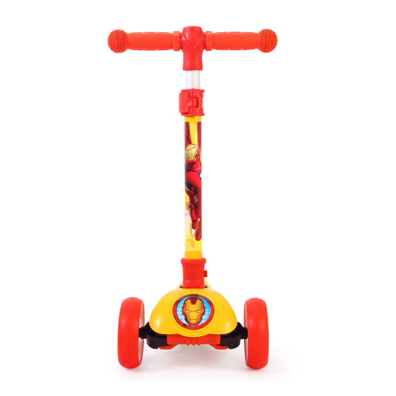 儿童滑板车迪士尼漫威儿童滑板车玩具车摇摆车脚踏车闪光可折叠升降3-6岁优缺点分析测评,评测真的很坑吗？
