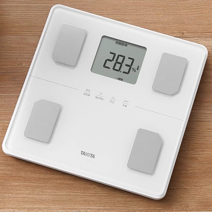 百利达【APP管理】TANITA蓝牙智能体脂秤家用脂肪仪体重计BC771LS 白色智能app款 电池