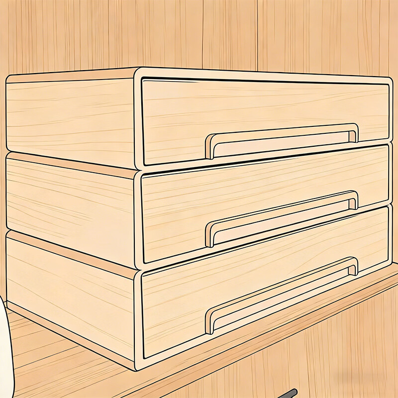 尔思家口罩收纳盒桌面鞋套置物架抽屉收纳盒分格透明杂物整理盒多层防尘 透明-五层抽屉