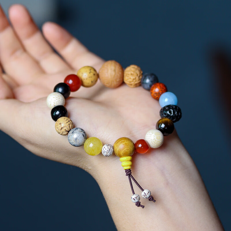 杭州灵隐正品十八籽菩提手串18子白玉菩提多宝手串佛珠盘玩手链男 【新款】十八籽